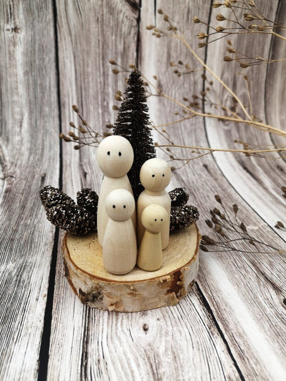 Deko Geschenkset mit Holz Püppchen und Tannenbaum
