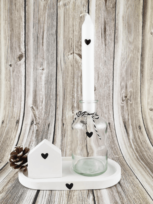 Deko Geschenke Seit aus Dekoteller Haus und Glas Kezrenhalter