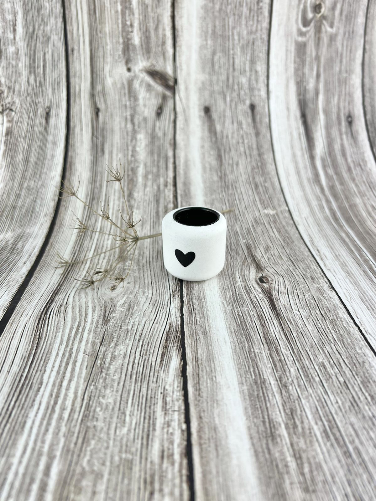 Mini Kerzenhalter mit Herz Motiv