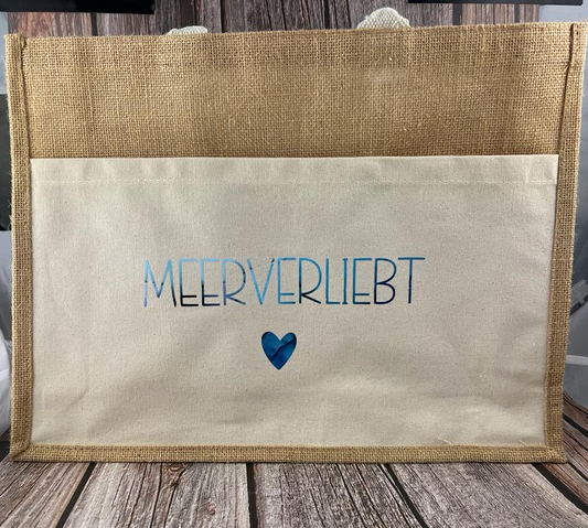 Jutetasche Meerverliebt