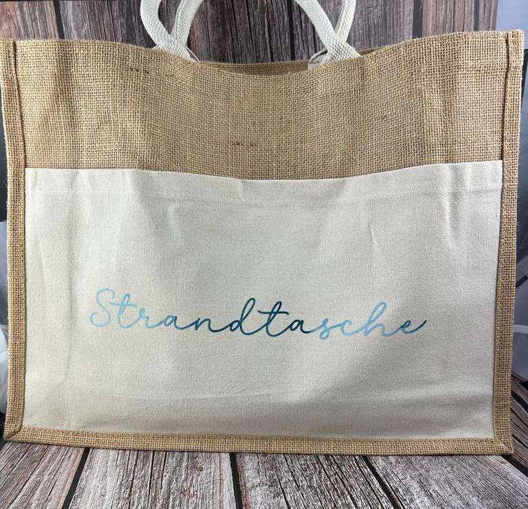 Jutetasche Strandtasche
