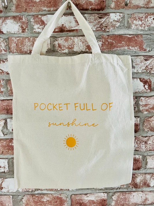 Geschenk Jutetasche mit Motiv Pocket full of sunshine