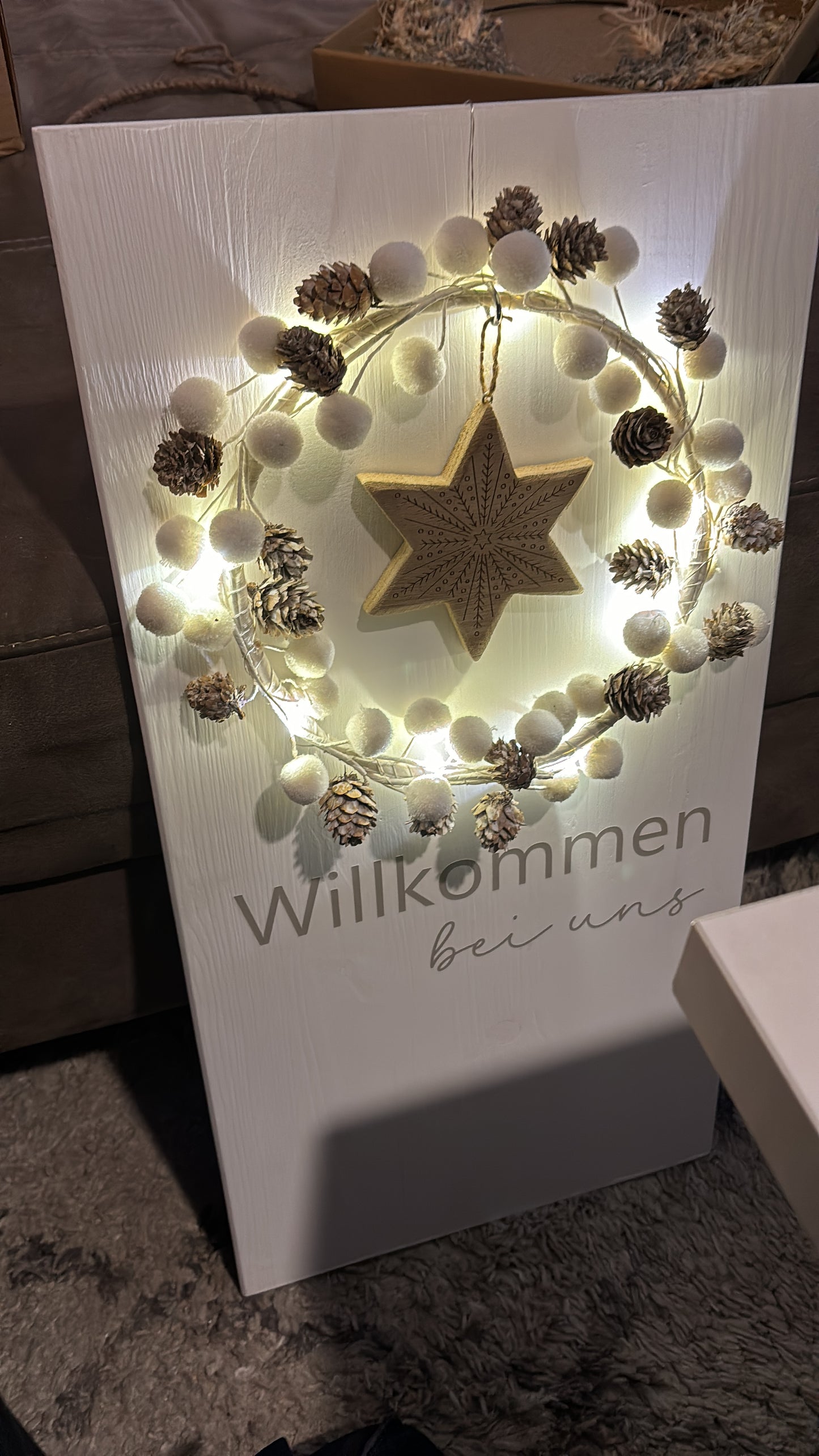 Willkommensschild - Herzlich willkommen bei uns